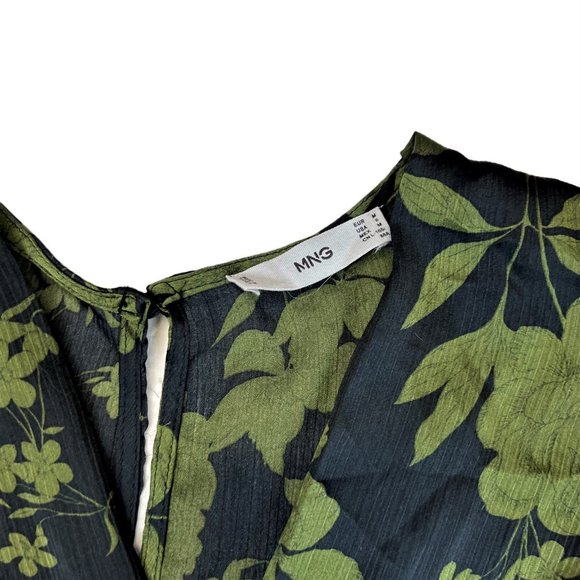 MANGO Long Sleeve Satin Midi Dress (Size 6) - Picture 6 of 9